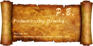 Podmaniczky Bianka névjegykártya
